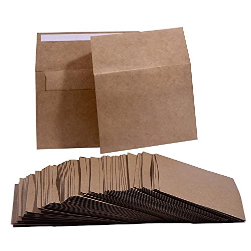 A7 Brown Kraft Paper Invitation 5 x 7 Envelopes - 50 Pack,Self Seal,For ...