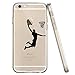 LEECOCO iPhone 6S Case, iPhone 6 Case Ultra Thin Clear Soft Transparent TPU Flexible Slim Skin Soft Cover for Apple iPhone 6 / 6S 4.7 inch, (Black Basketball Man)