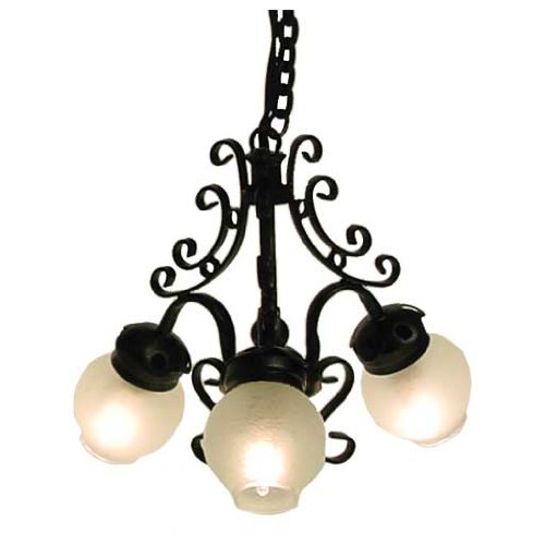 Dollhouse Miniature 3-Light Chandelier
