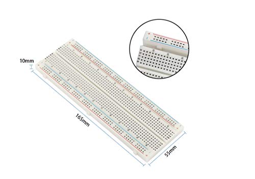 Breadboards Dupont Jumper Wires Set for Raspberry Pi & Arduino + Preformed Assorted Length U Shape Solderless Cable Kit Box for prototyping Solder Circuits (Breadboards + Jumper Wires)