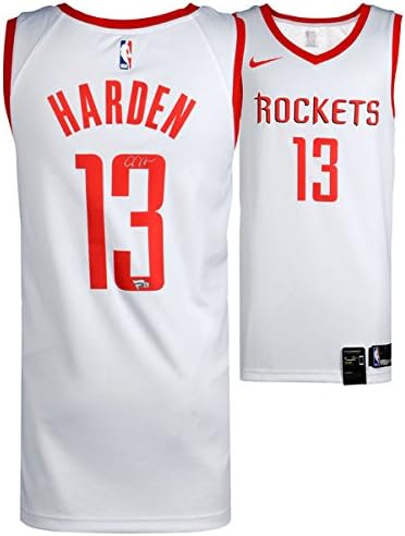 JAMES HARDEN Houston Rockets Autographed Nike White Swingman Jersey FANATICS