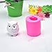 Rurah Round Owl Patterned Silicone Mold DIY Soap Cylindrical candle Model Making a cake Mould Cake Top Decoration