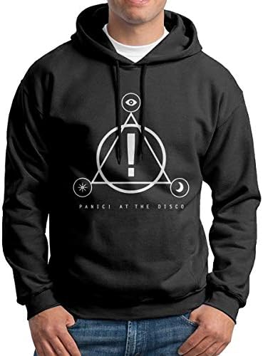 AlvinGuy Men's Panic! at The Disco Logo Pullover Hoodie Casual Long Sleeve Hooded Sweatshirt