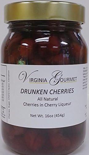 Cherries All Natural Drunken Cherries - 2 PACK Cherries in Cherry Liquor ( 2 pounds total ) for Cocktails, Compote, Topping, Baking, Cheese Tray, Snack