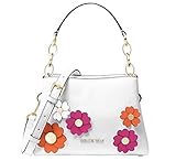 Michael Kors Optic White Leather Flora Applique