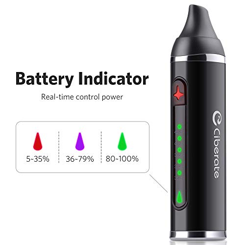 Ciberate Dry Herb Vaporizer Pen, Large Ceramic Chamber, 2200mAh Battery, Smart 5 Temperature Control Settings, Innovative Yet Function Designed Herbal Vaporizer Portable, Pure Vapor No Nicotine - Image 4