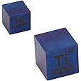 0.39" Element Cube Pure 10mm Density Cube for Element Collection Periodic Table Hunter, and More (0.39", TitaniumBlueColor)