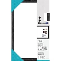 Board Dudes Magnetic Dry Erase Black Frame 35 x 22