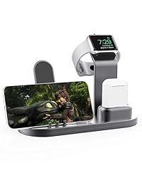 OLEBR   Soporte de carga para Apple Watch Series 4 3 2 1 AirPods iPhone Xs iPhone Xs Max iPhone XR X 8 8Plus 7 7 Plus 6S 6S Plus iPad