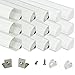 Muzata 15Pack 3.3FT/1M V Shape LED Channel Silver Aluminum LED Strip Diffuser Channel with Milky White Cover Frosted Corner Lighting Easy Installation V1SW WW 1M