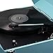 Floor Stand Turntable, Bluetooth Receiver, CD Player, FM Radio, Wood Cabinet, 3W RMS Speakers x 2, (Teal)thumb 3