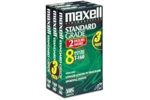 Standard Grade VHS Videotape Cassette, T160, 3/Pack, Sold as 1 Package