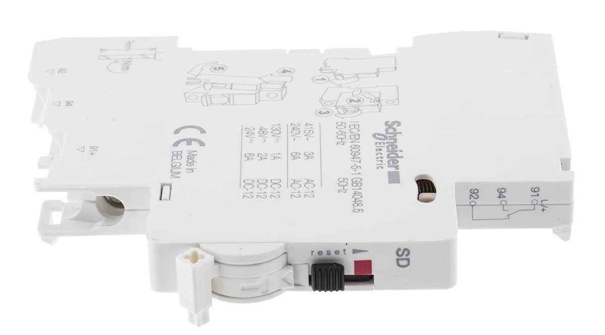 Schneider A9N26927 Acti 9 components Auxiliary Contact Alarm SD AC DC Ccc/g, White