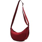 Crescent Women's Nylon Crossbody Hobo Sling Bag - Lightweight, Small Shoulder Purse