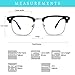 Teddith Blue Light Blocking Glasses Anti Blue Light Computer Reading Glasses Reduce Eye Strain Headache Better Sleep for Men/Women Half Frame Clear Lens