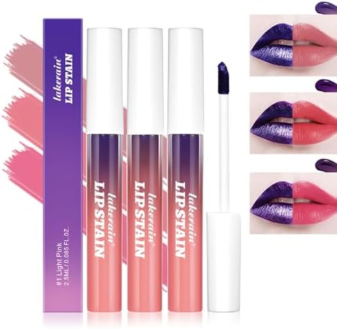 New Peel Off Lip Stain,3 Colors Peel Off Lip Stain Lip Tint Set, Long