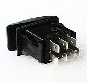 Interruptor basculante LED de 3 vías para coche, barco, 7 pines