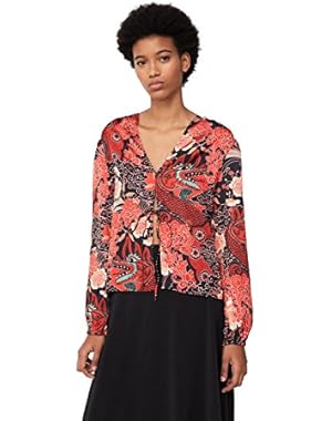 Mango Women's Flowy Printed Blouse