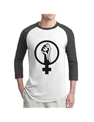 Apparel: Mens A Female Gender Venus Symbol Contrast Color Raglan T Shirt