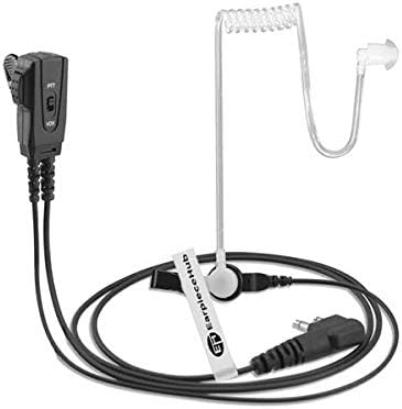 EarieceHub Motorola Radio 2 Pin Covert Acoustic Earpiece (PTT/VOX Headset with PTT Microphone) CP040, GP300, DP1400, XT660d