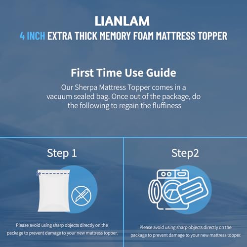 4 Inch Memory Foam Mattress Topper with 6"-18" Deep Pocket (King,78"x80") | 2000 GSM Filling Extra Thick Pillow Top for Back Pain,With Breathable Cover Design For Hot Sleeper,Like sleeping in the cloud