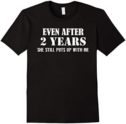 Men's Funny Anniversary Gifts For Him - 2 Years Anniversary Gifts Large Black