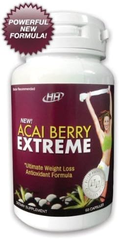 Acai Berry Extreme - Powerful New Formula: All-In-One Weight Loss, Colon Cleanse, Antioxidant, Appetite Suppressant, Metabolism Booster Diet Pill Formula
