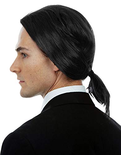 Hitman Black Wig 90s Mens Costume Wigs Black Natural Hairstyle Can