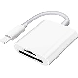 Sd Card Reader for iPhone iPad Camera,Dual Card Slot Memory Card Reader Supports SD and TF Card Trail Camera Viewer Sd Card A