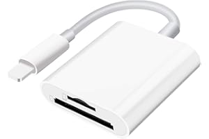 Sd Card Reader for iPhone iPad Camera,Dual Card Slot Memory Card Reader Supports SD and TF Card Trail Camera Viewer Sd Card A