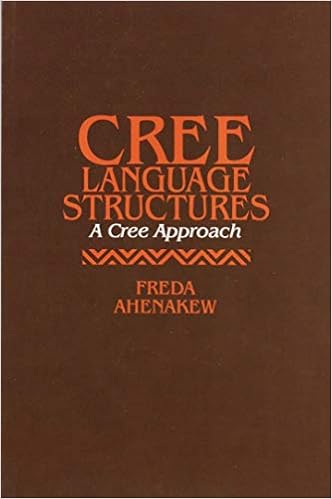 Cree Language Structures Ahenakew Freda 9780919143425 Books Amazon Ca
