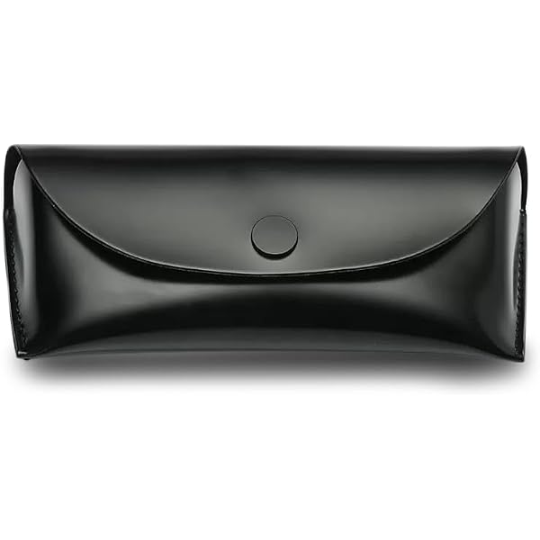 ZLYC Unisex Semi Hard Genuine Leather Eyeglass Case With Belt Loop