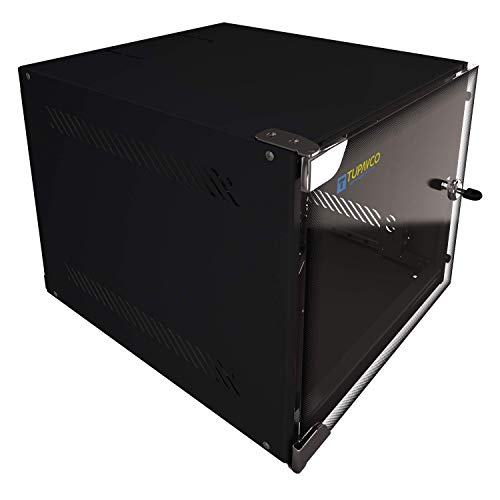 Portable 10" Network Cabinet 4U -Tupavco TP1524- SOHO Floor/Wall Mount Compact Ten Inch Half-Rack -IT Electronics CCTV Media Networking Equipment Server Rackmount Enclosure -Glass Door Secured Lock