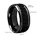 King Will Hammer 8mm Black Tungsten Carbide Ring Hammered Brushed Mens Wedding Band Comfort Fit