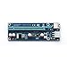 PCI-E Extender Riser Card Express USB 3.0 1x to 16x Adapter with SATA Power Cable & LEDs for BTC Miner