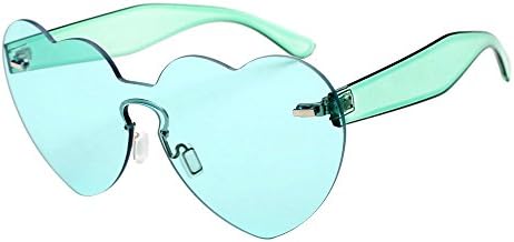 Clearance Sale!OverDose Ins Hot Women Heart-shaped Shades Sunglasses Integrated UV Candy Colored Glasses