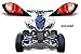 AMR Racing ATV Headlight Eye Graphic Decal Cover for Yamaha Raptor 700/250/350 - Eclipse (Red) primary
