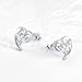 EVERU Sterling Silver Jewelry Sets for Women, Heart Pendant Necklace & Heart Earrings with Sparkle AAA Cubic Zirconia with Gift Box