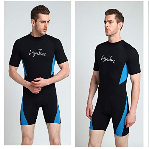 Iusun Men 's One Piece Wetsuit 3MM Bodysuit Splice Swimwear Super Stretch UV Protection Perfect for Swimming/Scuba Diving/Snorkeling/Surfing