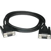 Legrand - C2G DB9 Cable, Black Serial RS232 Cable, 6 Foot Null Modem Cable, Female to Female Null Modem Cord, C2G 52038