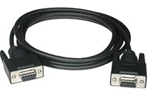 C2G 52038 DB9 F/F Serial RS232 Null Modem Cable, Black (6 Feet, 1.82 Meters)