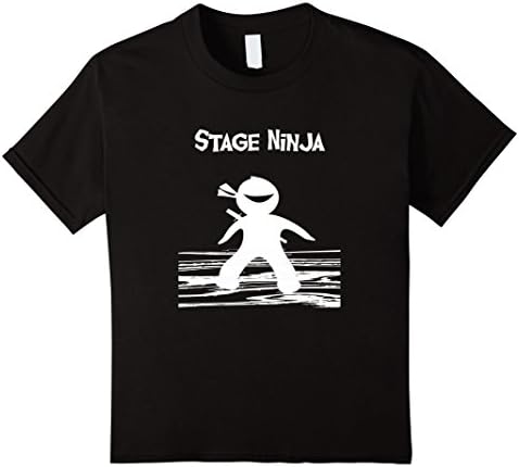 unisex-child Stage Ninja Tee | Theater Geek Stagehand Shirt 6 Black