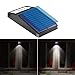 XINREE Outdoor Waterproof Solar Fence Light Solar Deck Step Light Suitable for Stairs Courtyard Garden Backyard Garage Driveway Exterior Wall Railing Solar Decorative Lighting (Cool White 4 Pack)