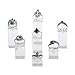 Mooca 7 Pieces Set Clear Acrylic Jewelry Display Stand for Ring, Acrylic Ring Holder Jewelry Organizer Display Stands for Tradeshows & Showcases, Square Base
