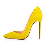 Onlymaker Women's Sexy Pointed Toe High Heel Slip On Stiletto Pumps Large Size Basic Shoes