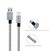 Frieso 2pcs 6ft 1pcs 10ft Nylon Braided 8pin to USB Charge and Sync Cable for iPhone 7/7 plus/SE/6/6s/6 plus/6s plus,5c/5s/5,iPad Air/Mini,iPod Nano/Touch(Gray and White).