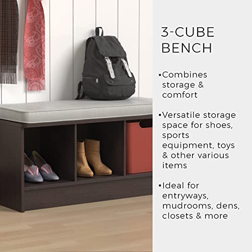 ClosetMaid 3258 Cubeicals 3Cube Storage Bench, Natural Gray with Gray