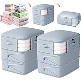 135L Large Capacity Ultra Space-Saving Self Compression Storage Bags, 3-Layer Compressible, 40% Space Saving, Closet Organizers and Storage Bags for Comforter, Blanket, Duvet, Down Jacket, 2 Pack