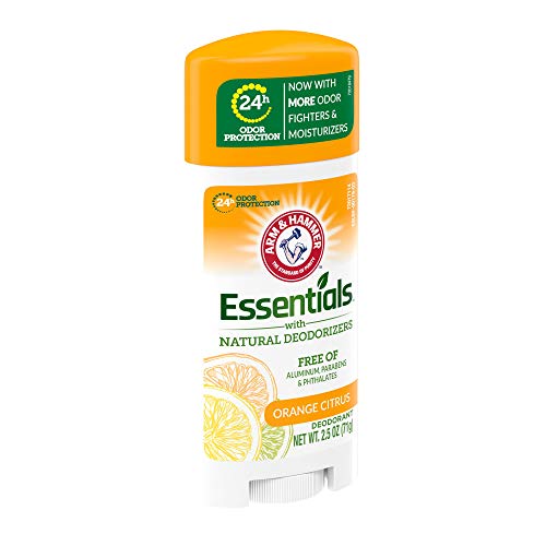 ARM & HAMMER ESSENTIALS DEODORANT, CRISP ORANGE CITRUS, 2.5 OUNCE, 6 COUNT
