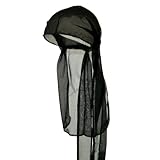 Titan Classic Satin Durag Cap - Black #11102